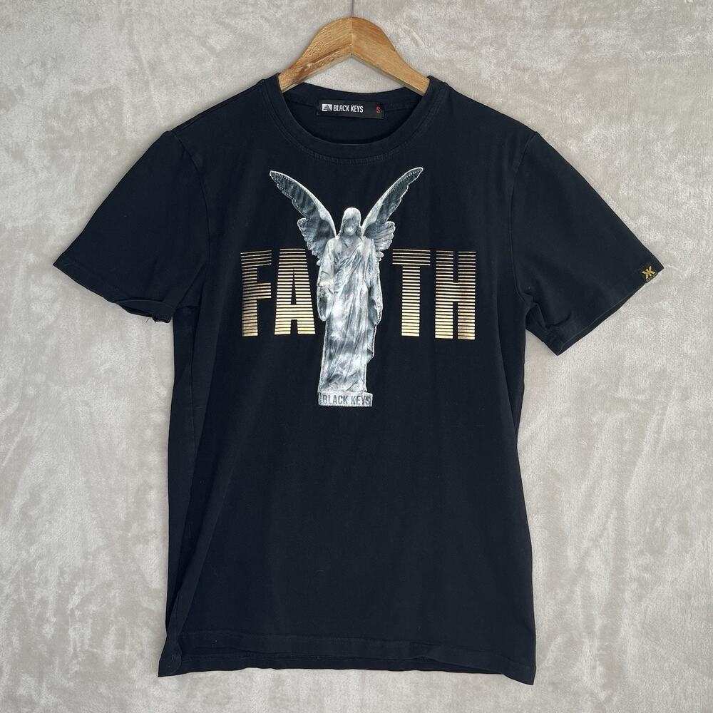 Black Keys Faith Concert T Shirt Adult S Black Angel Statue Modern Goth Urban